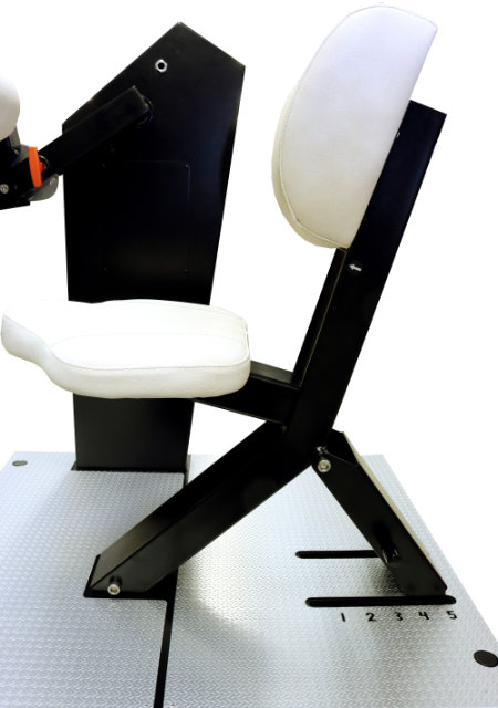 Gym machine Adjustable seat position.