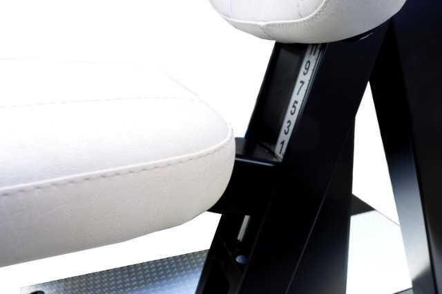 Gym machine Adjustable seat height.
